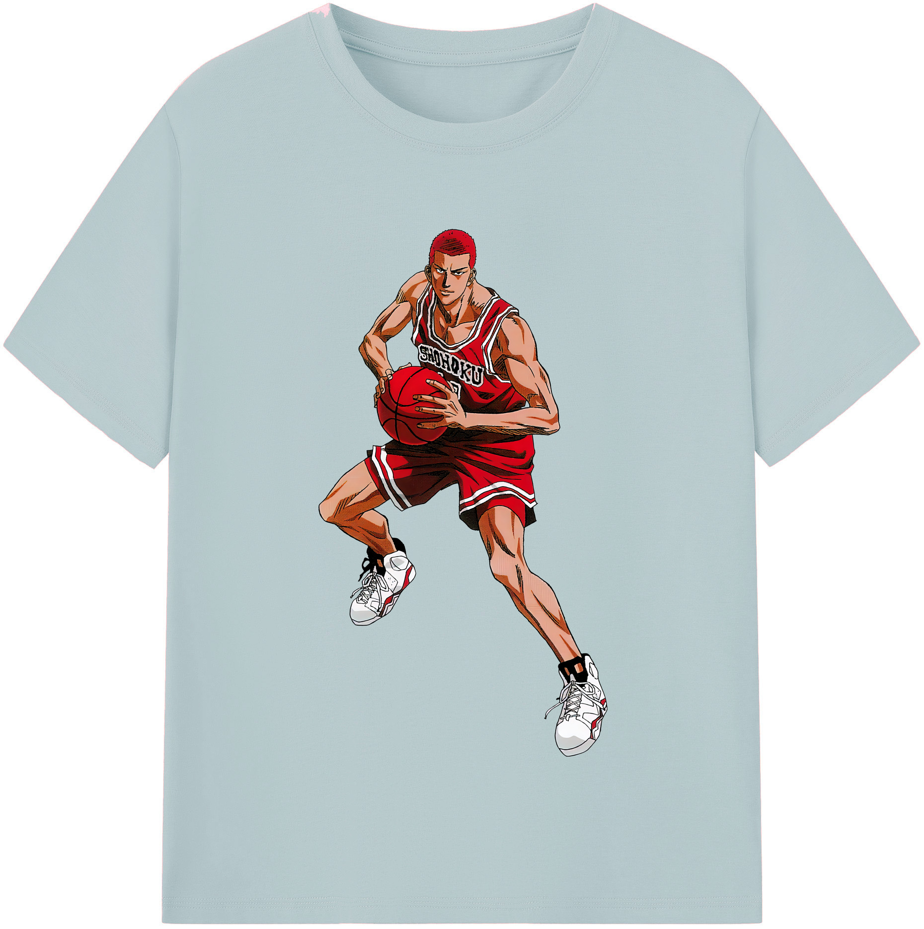 SLAM DUNK／スラムダンク 綿100％半袖Tシャツ（フロントプリント）